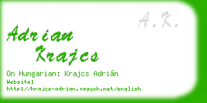 adrian krajcs business card